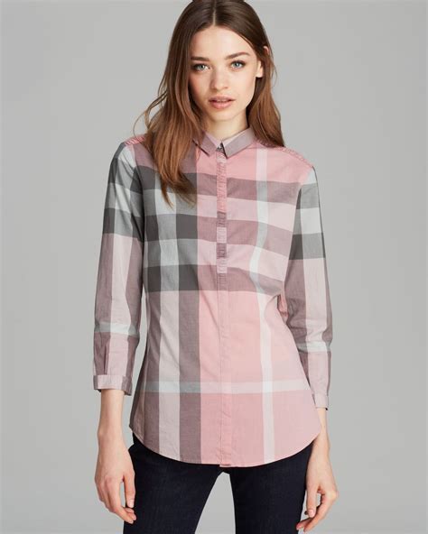 burberry brit check shirt pink|authentic Burberry shirt.